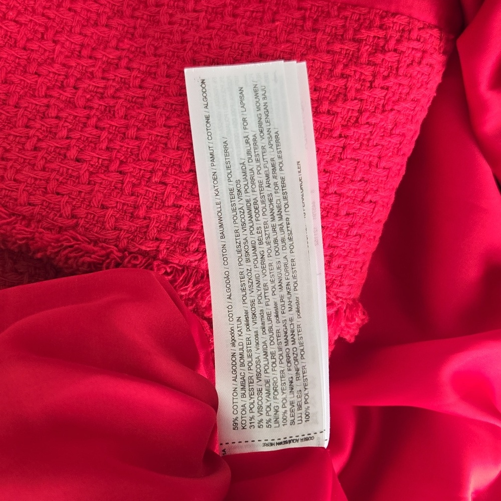 Mango Red Tweed Jacket - Picture 7 of 9